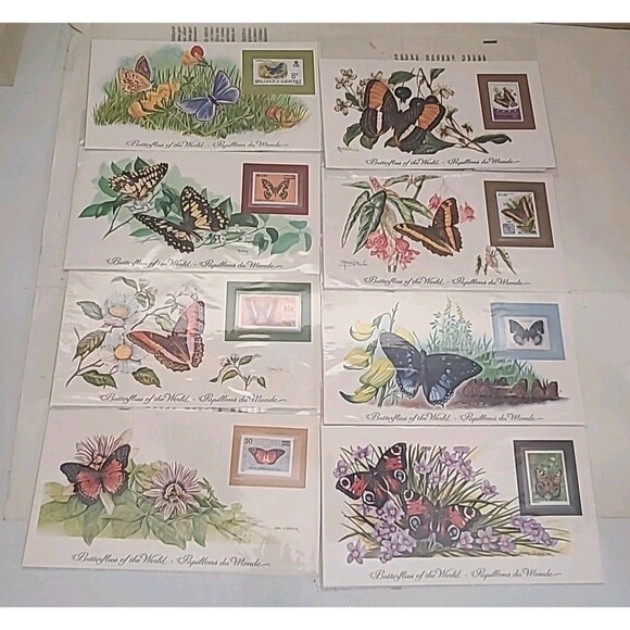 Butterflies Of The World Stamps Collection Lot Of 28 - Picture 5 of 10